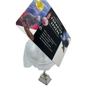 Hanging Foraging Sphere with Stainless Steel Bell Bird Parrot Treat Toy